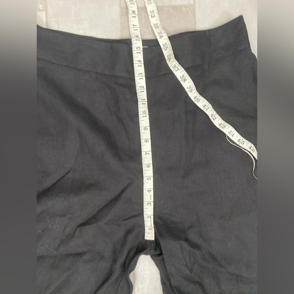 Sezane Jenson Linen Straight Leg Pants Black Size FR46/US 14 - Picture 7 of 8